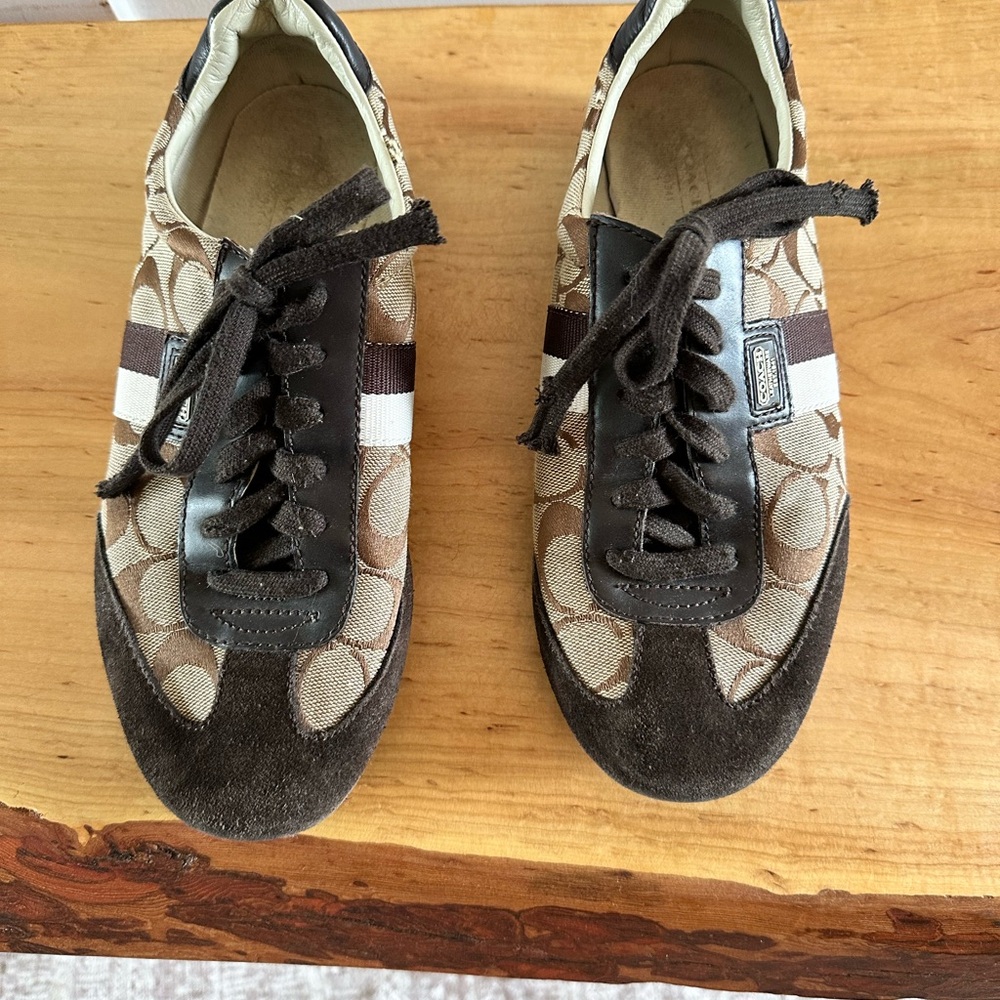 Coach Brown and Cream Athletic Shoes